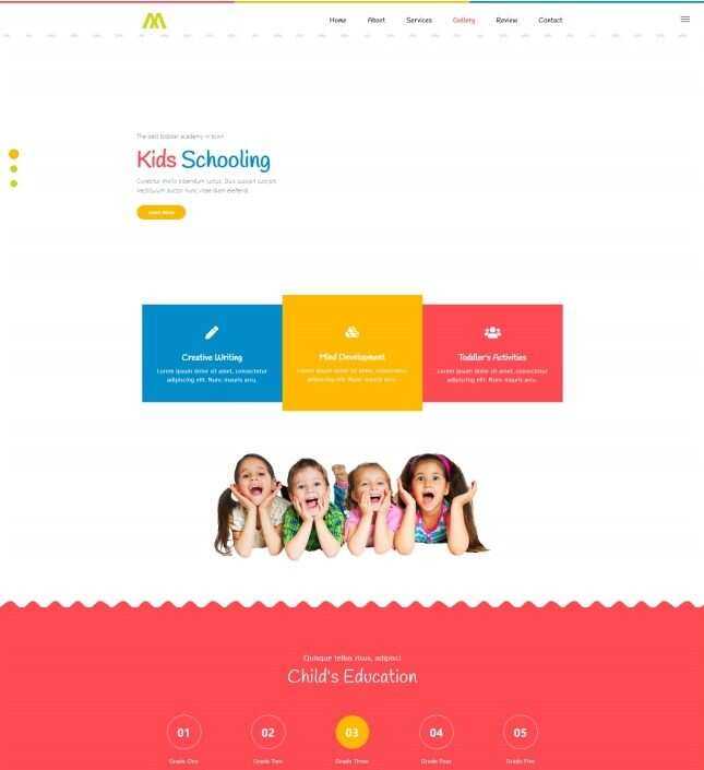 婴幼儿早教儿童培训机构网站HTML模板 - 项目资源网