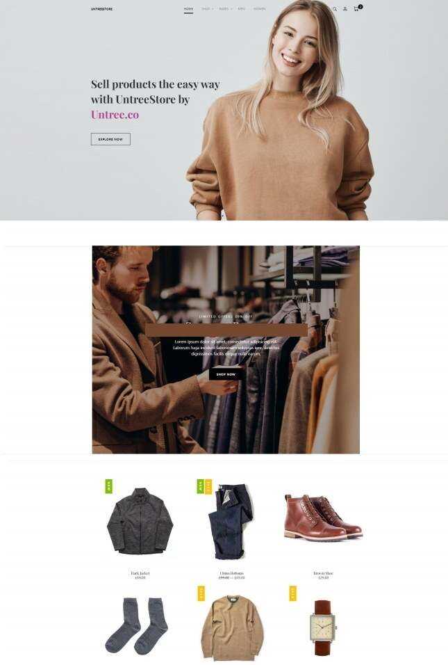 时尚服饰单品销售服务网站html模板 - 项目资源网