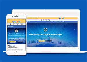 蓝色全球网络安全中心网站模板 - 项目资源网