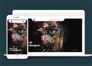 简洁设计师求职简历网站模板 - 项目资源网