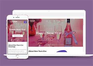 响应式新年快乐专题页面模板 - 项目资源网