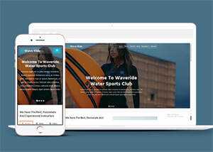 水上运动俱乐部HTML5网页模板下载 - 项目资源网