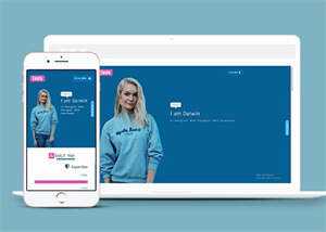 蓝色大气设计CSS3单页模板下载 - 项目资源网