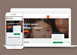 宽屏贫困儿童捐献HTML模板 - 项目资源网