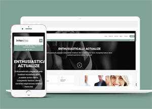 宽屏灰黑色多区块企业网站模板 - 项目资源网