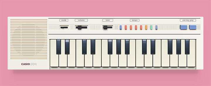 css3复古老式电子琴图形样式特效 - 项目资源网