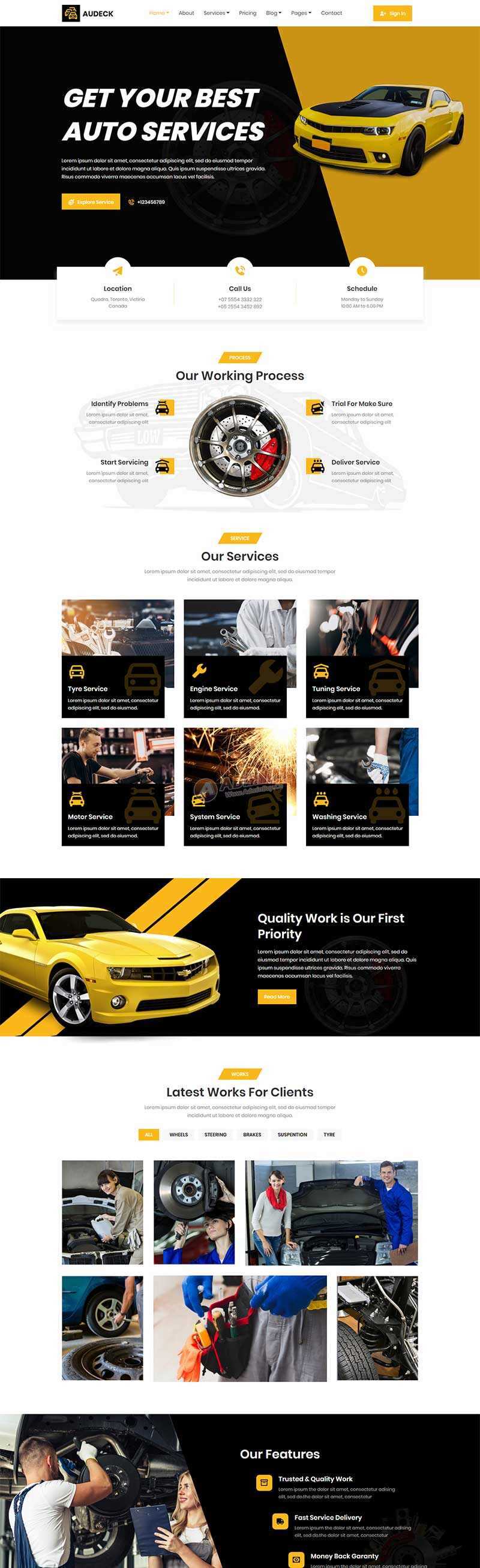 bootstrap响应式汽车改装维修公司官网html模板 - 项目资源网