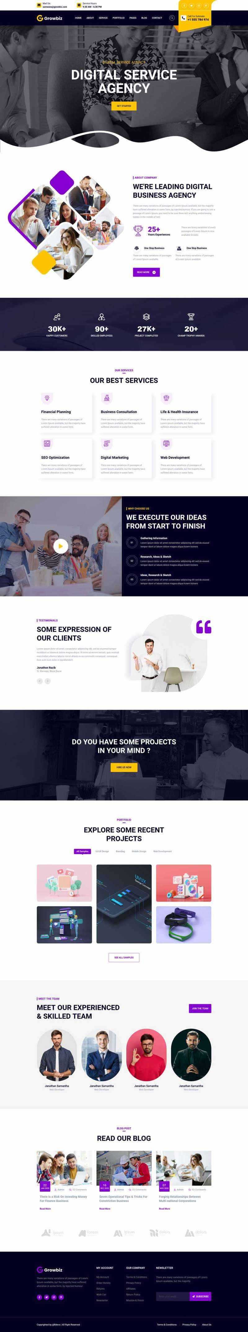 Bootstrap数字软件服务官网HTML5模板 - 项目资源网