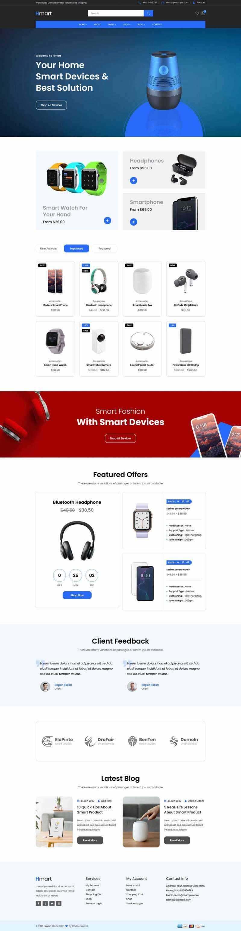 智能数码产品销售商城HTML模板 - 项目资源网