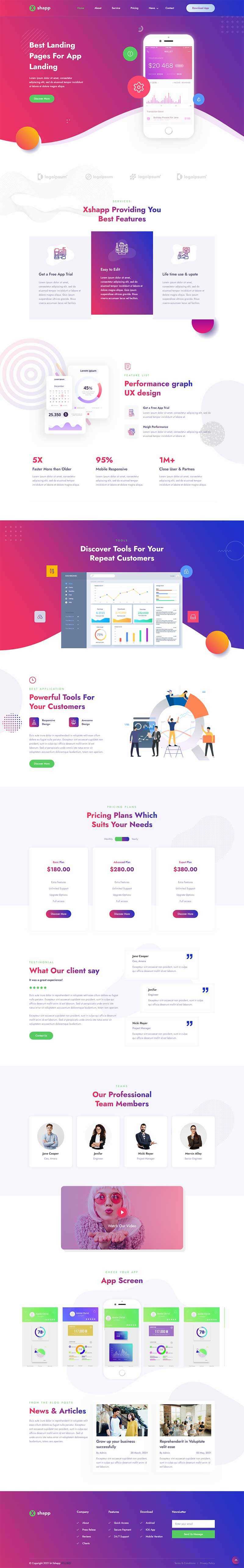 响应式app软件功能介绍官网html模板 - 项目资源网